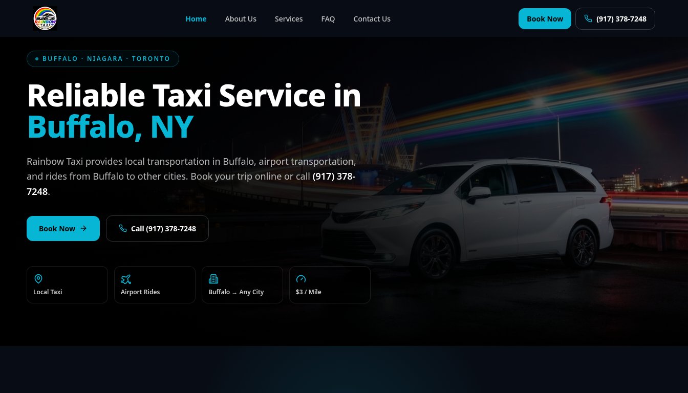 Rainbow Buffalo Taxi website
